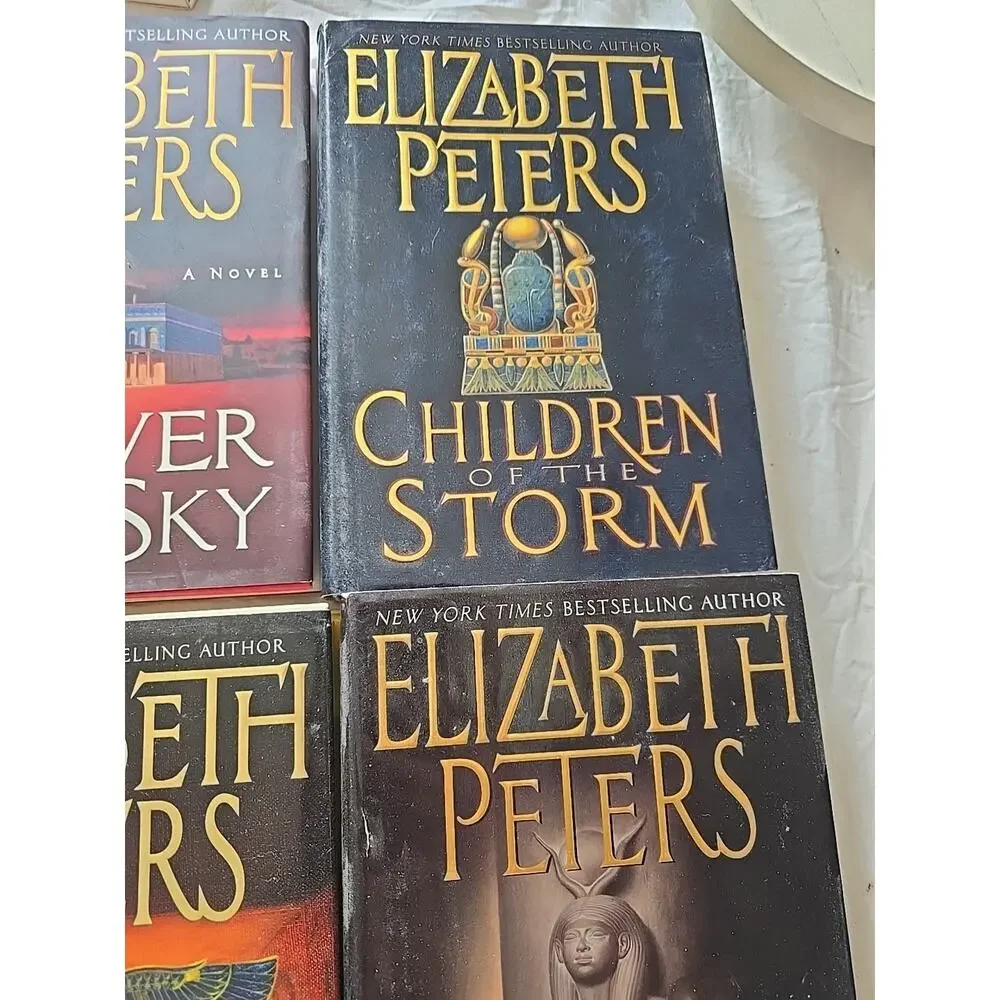 Lot of 4 Elizabeth‎ Peters Amelia Peabody Mysteries Fiction Hardcover Books